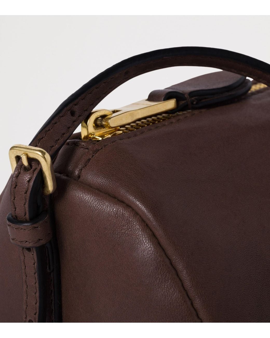 Miu Miu Brown Leather Logo Pouch