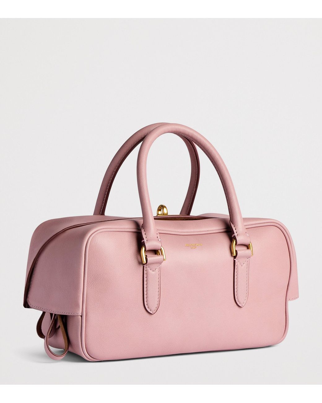 Balenciaga Pink Lambskin Le 7 Bowling Bag
