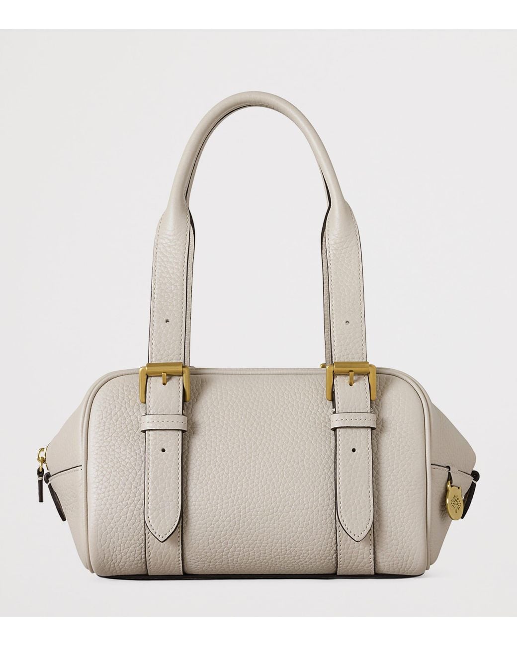 Mulberry Gray Small Leather Boston Shoulder Bag