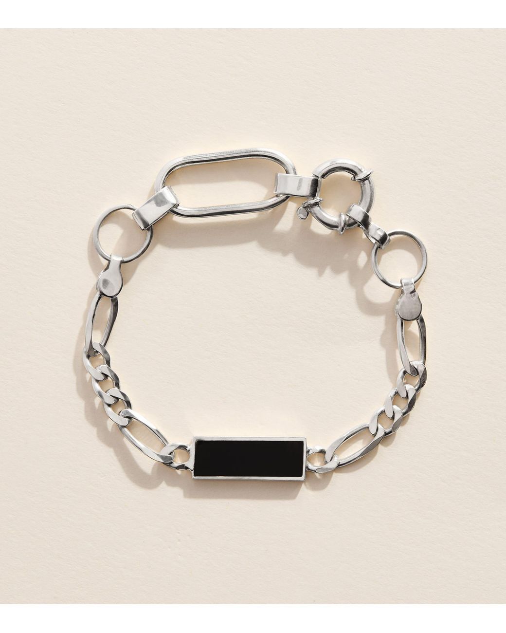 FYR Natural Sterling And Onyx Brother Bracelet for men