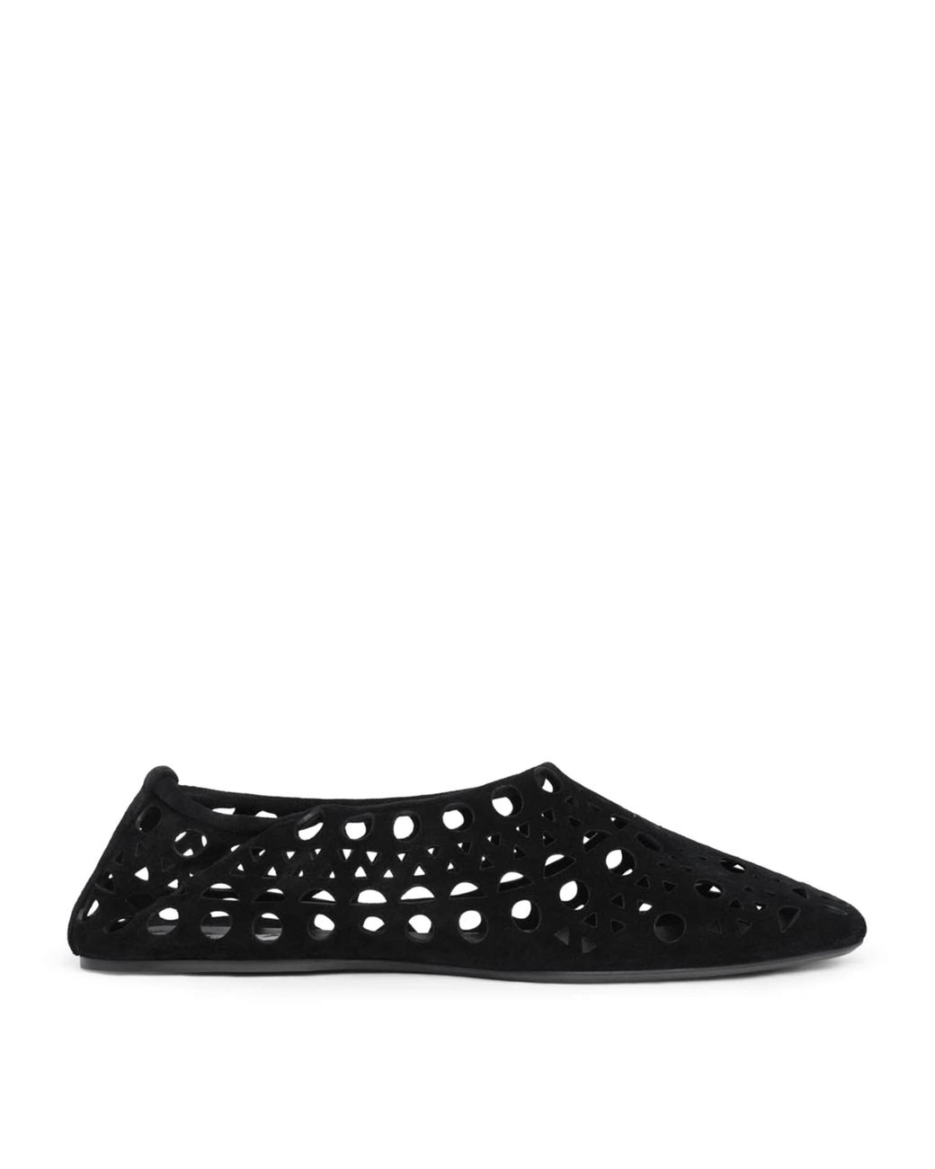 Alaïa Black Suede Vienne Ballet Flats