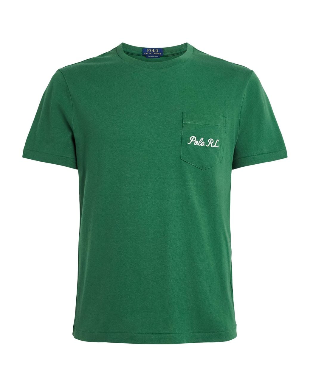 Polo Ralph Lauren Green Cotton Logo Custom Slim-Fit T-Shirt for men