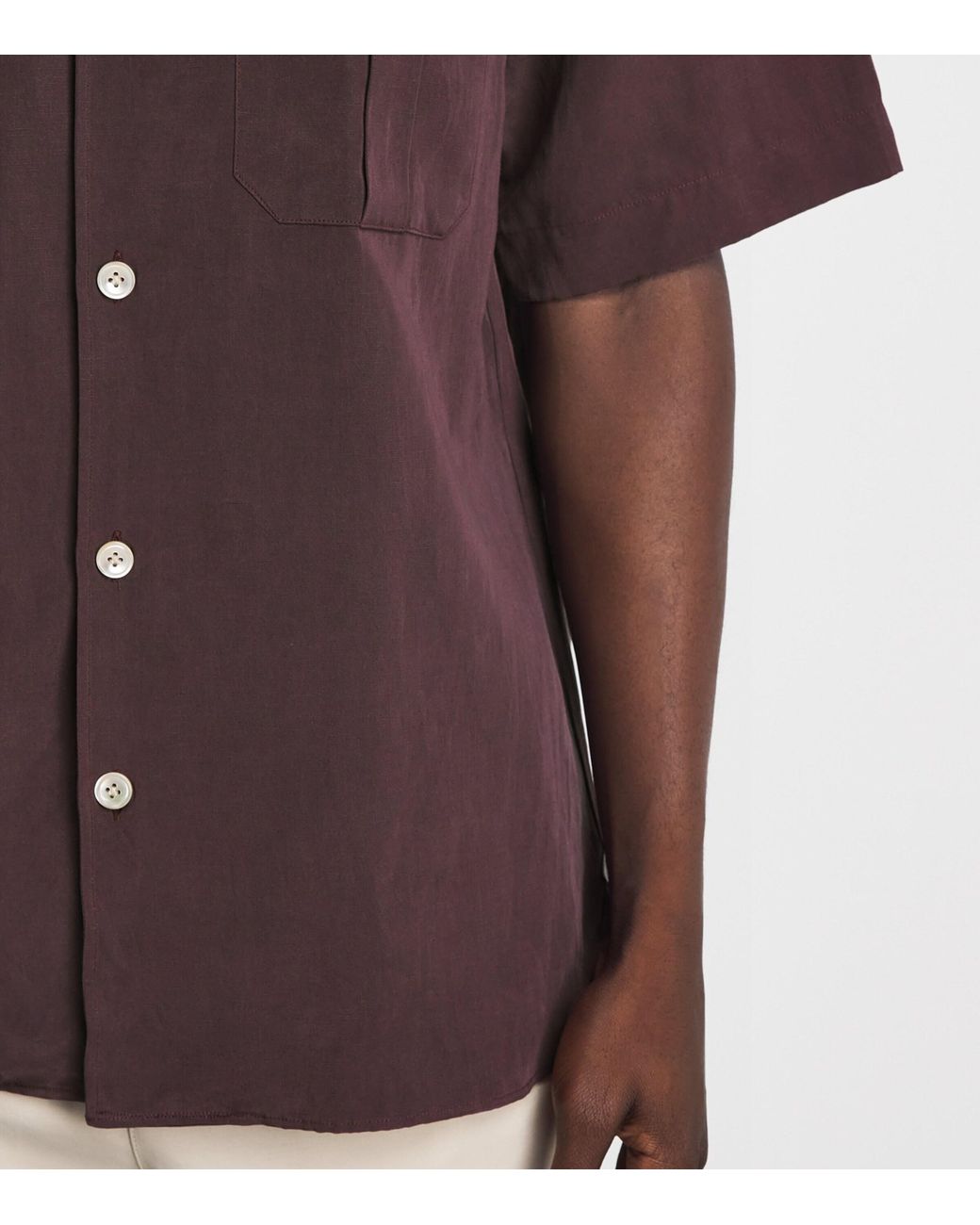 Eleventy Purple Pocket-Detail Bowling Shirt for men