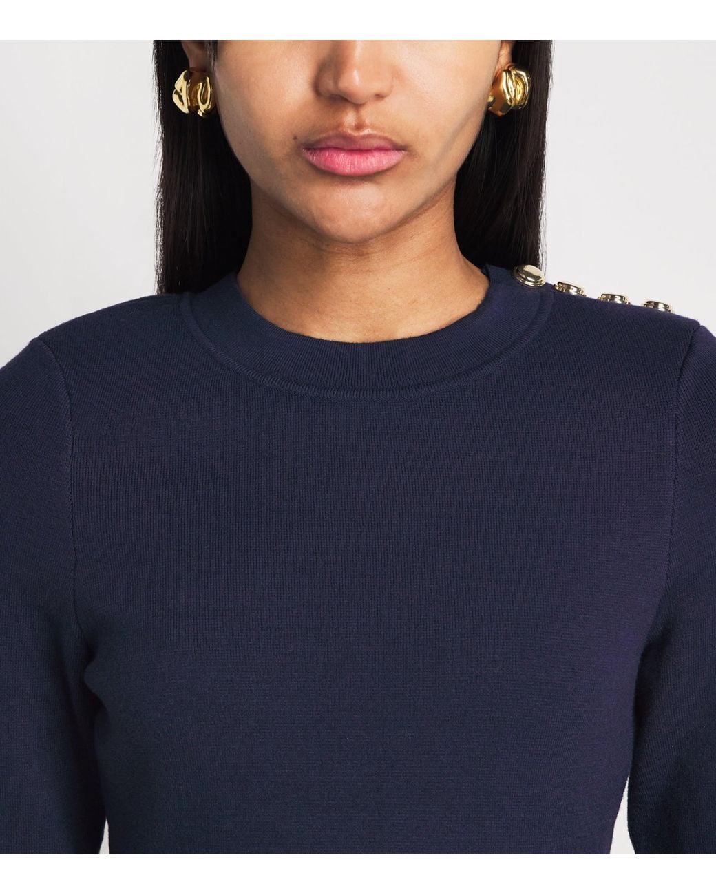 Sandro Blue Knitted Mini Dress