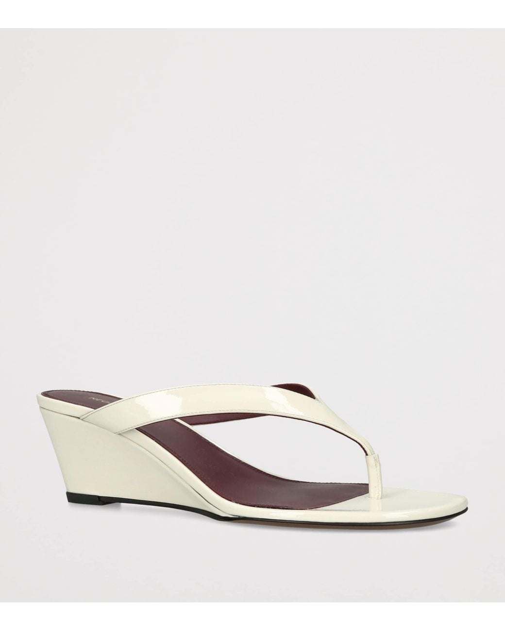 Neous White Patent Leather Tercus Wedge Sandals 50