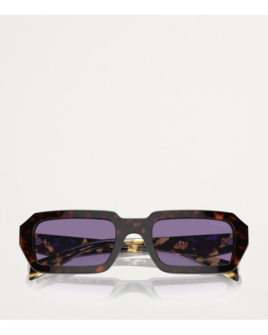 Prada Purple Acetate Rectangular Sunglasses