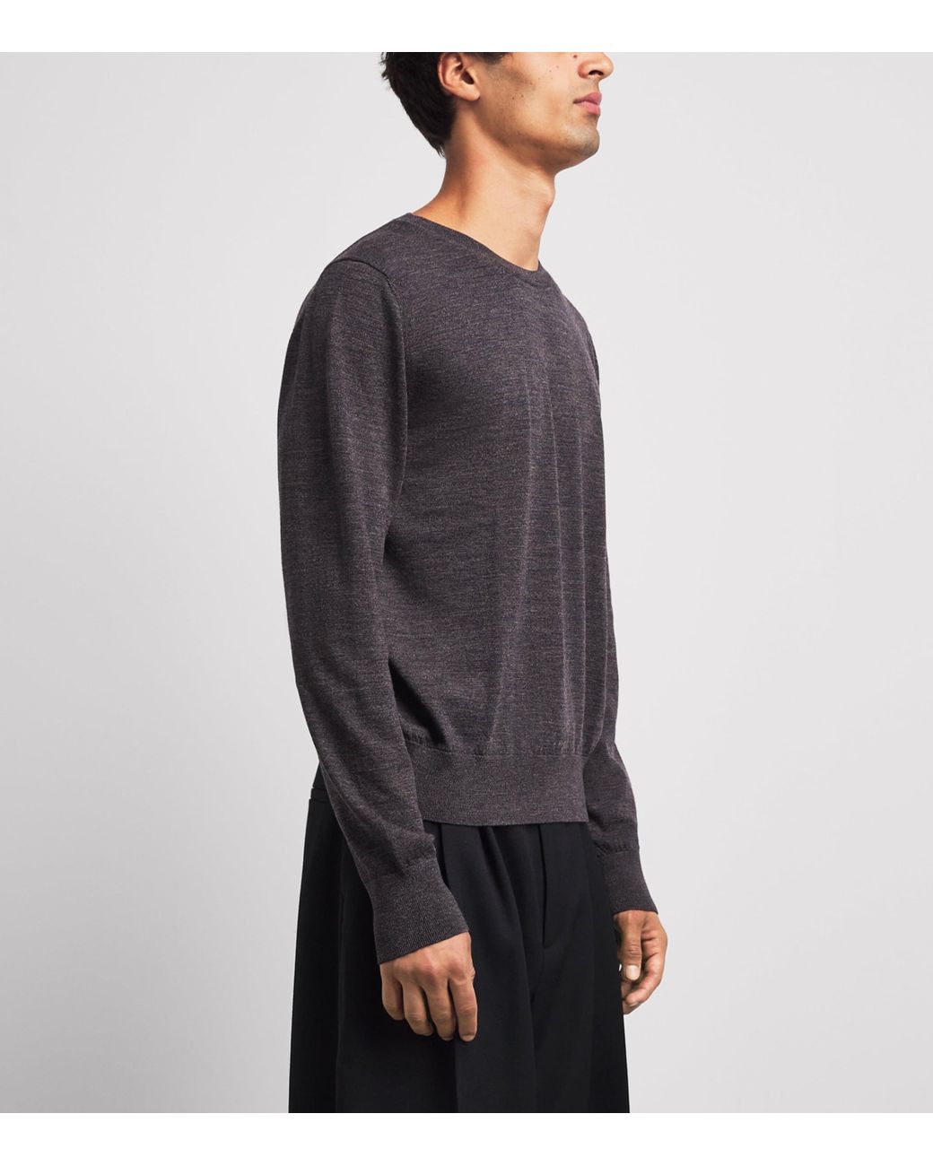 Lemaire Gray Merino Wool Sweater for men
