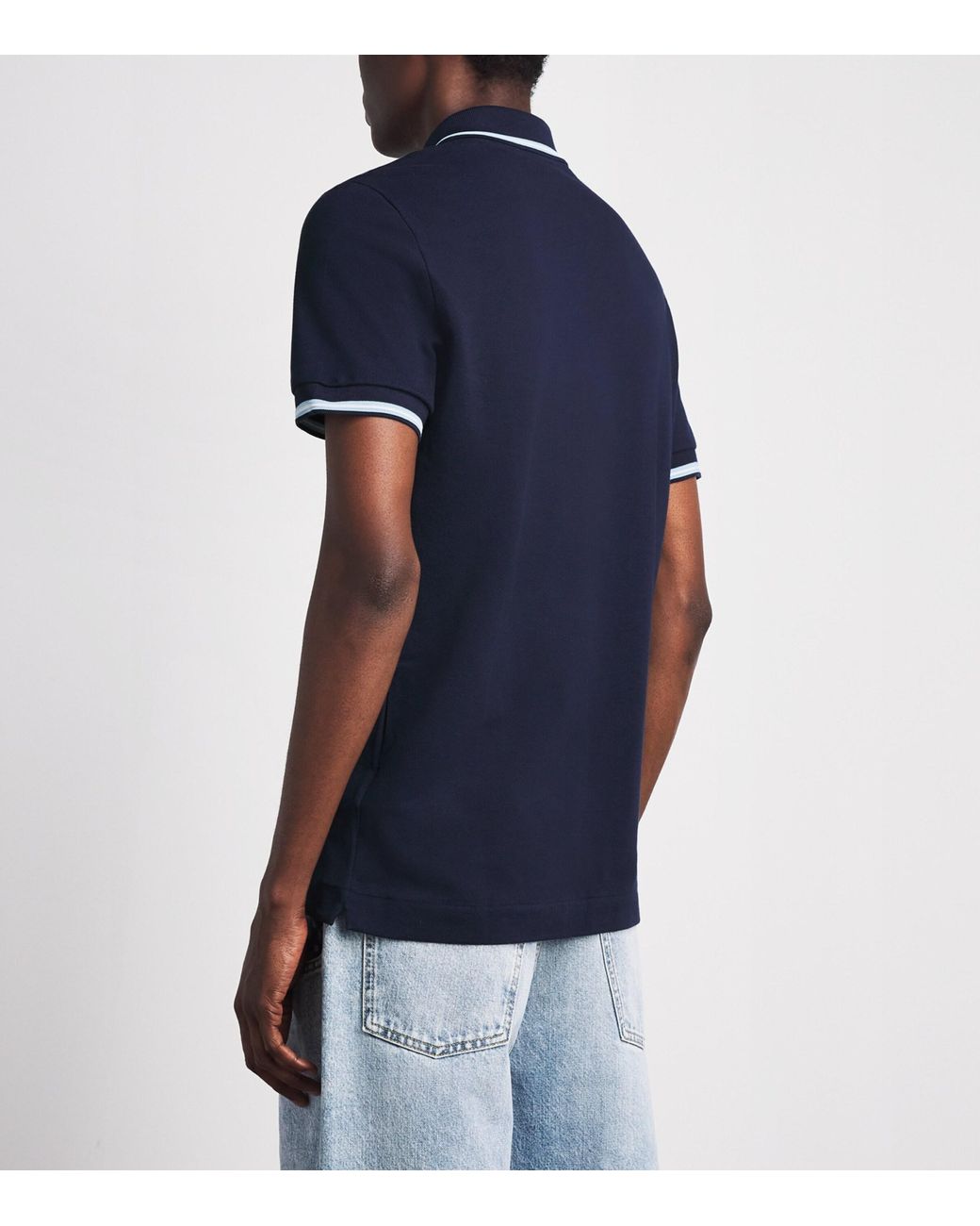 Lacoste Blue Cotton Original Polo Shirt for men