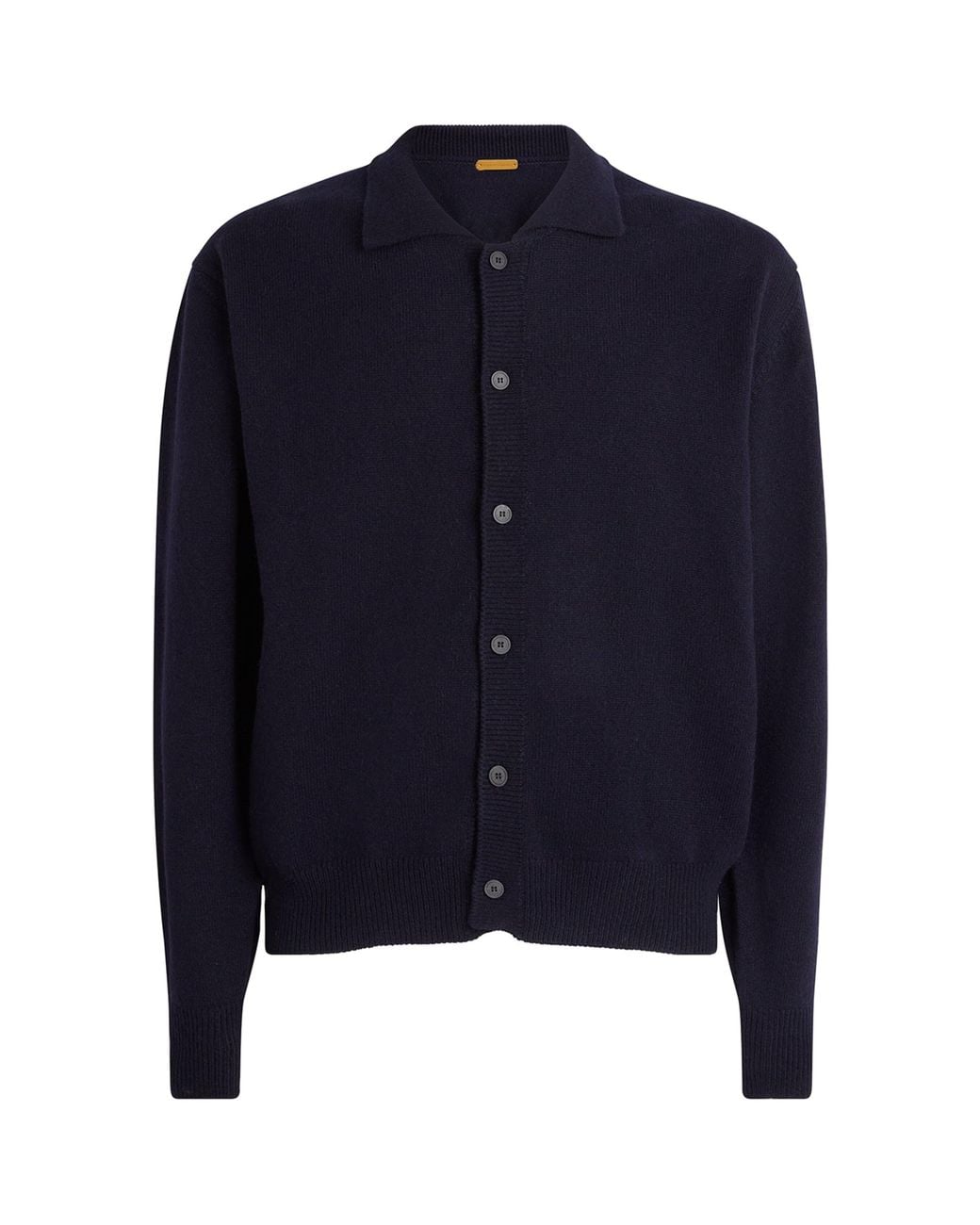 LE17SEPTEMBRE Blue Wool-Alpaca Collar Cardigan for men