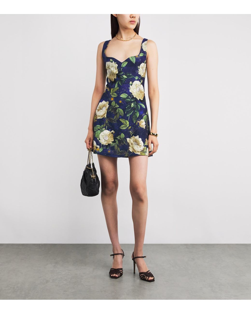Alice Olivia Floral Crystal Embellished Eve Mini Dress In Blue Lyst alice-olivia-floral-crystal-embellished-eve-mini-dress-in-blue-lyst