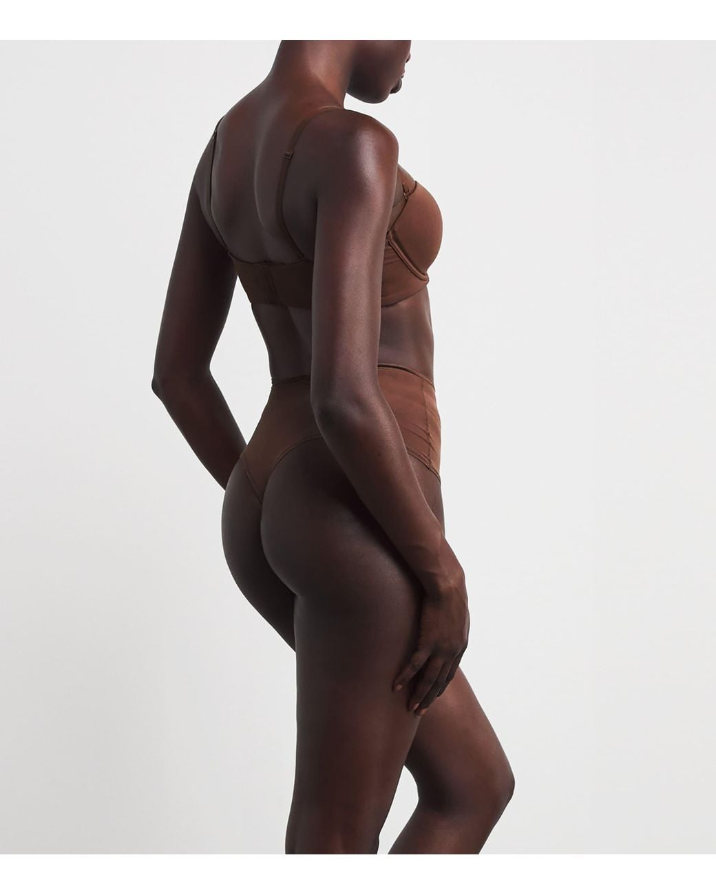 Skims Brown Fits Everybody High-Rise Thong