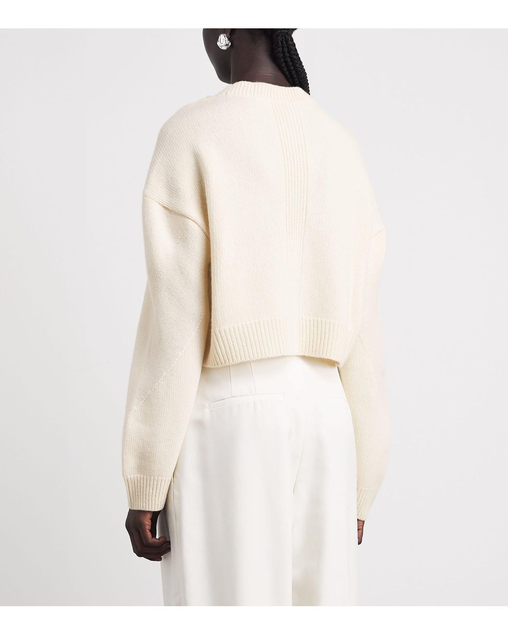 FFORME White Wool-Cashmer Marcela Sweater