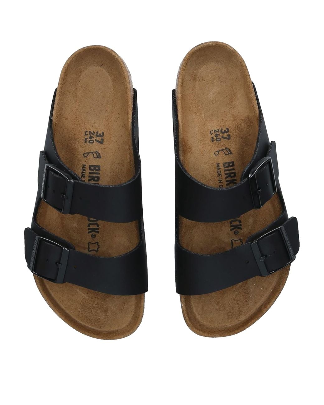 Birkenstock Black Arizona Birko-Flor Sandals