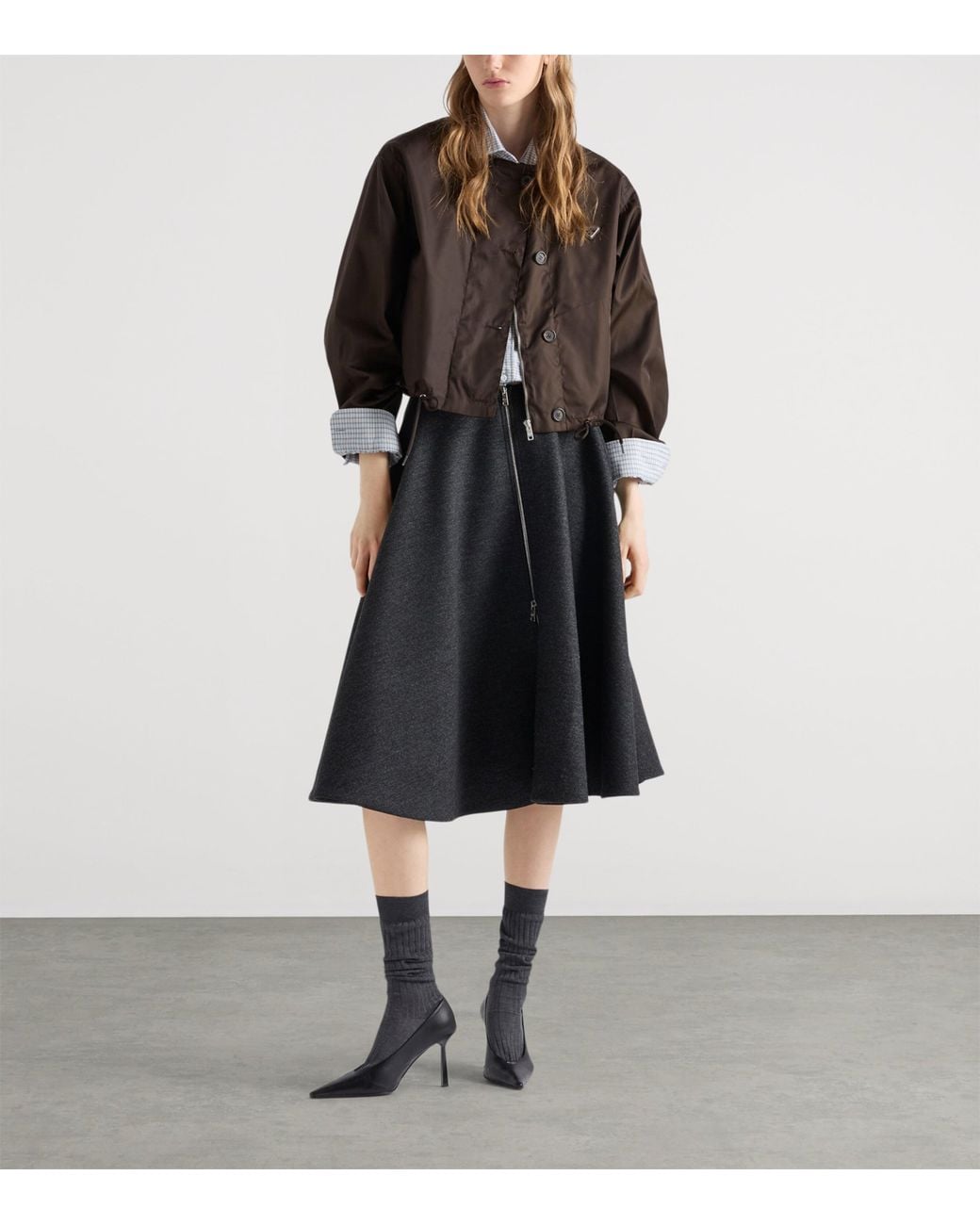 Prada Brown Re-Nylon Triangle Jacket