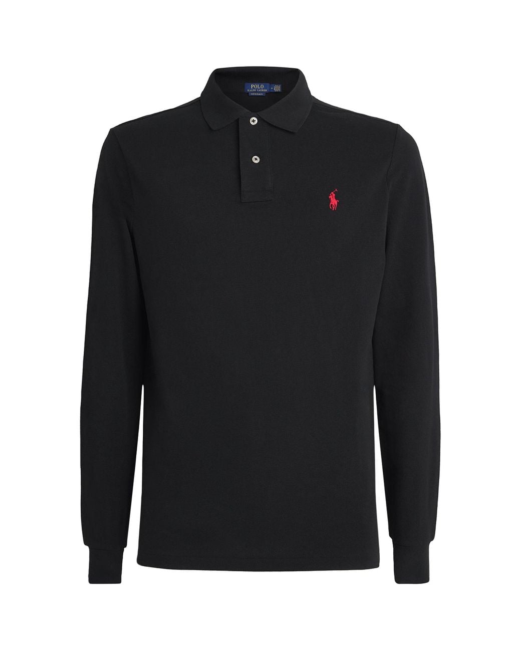 Polo Ralph Lauren Black Polo Pony Long-Sleeved Polo Shirt for men