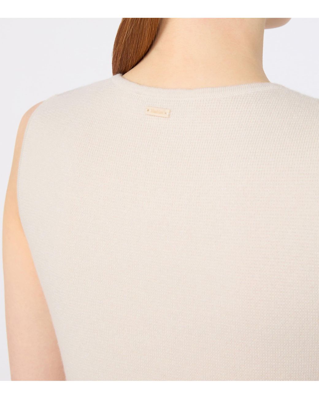 Max Mara White Virgin Wool-Cashmere Knitted Top