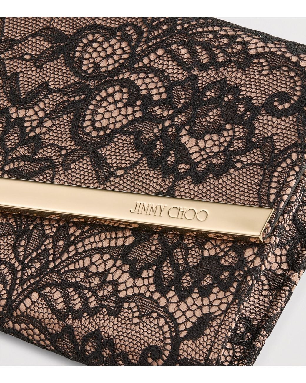 Jimmy Choo Metallic Lace Emmie Clutch Bag