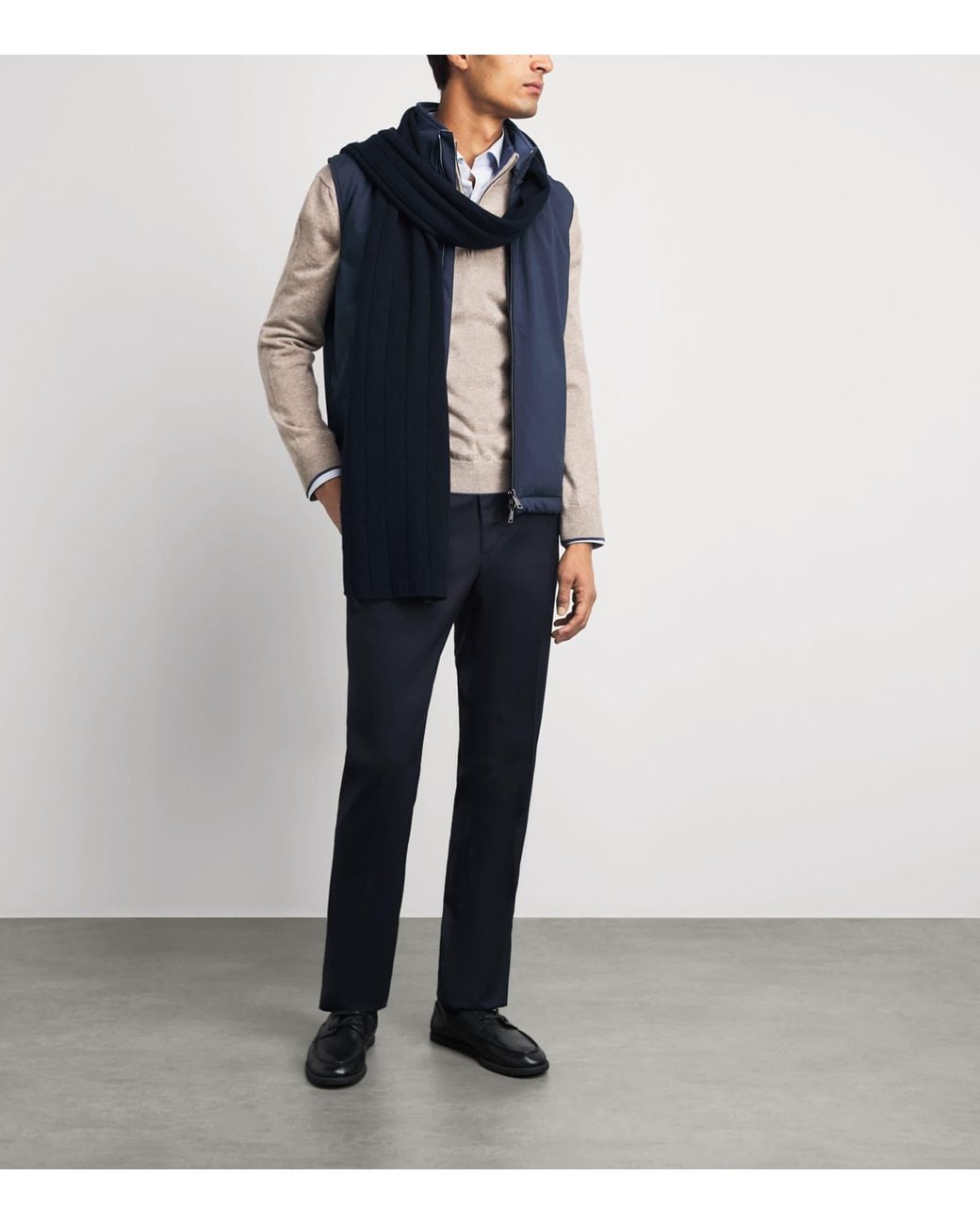 Paul & Shark Blue Padded Reversible Gilet for men