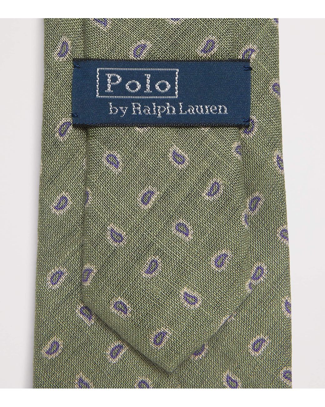 Polo Ralph Lauren Green Silk Paisley Print Tie for men