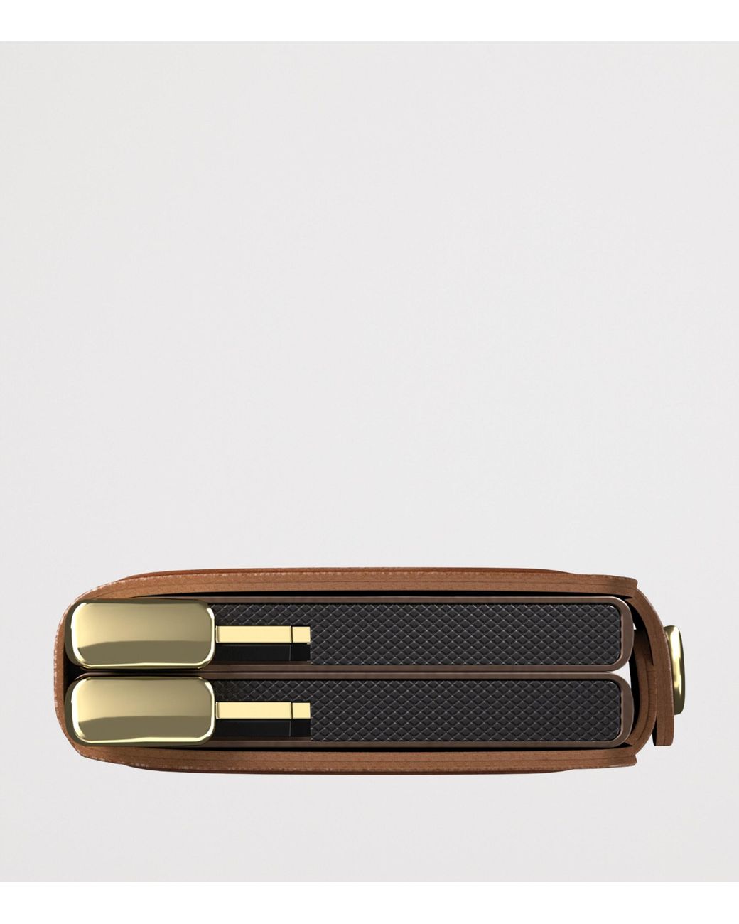 Secrid Brown Embossed Leather Lines Twinwallet for men