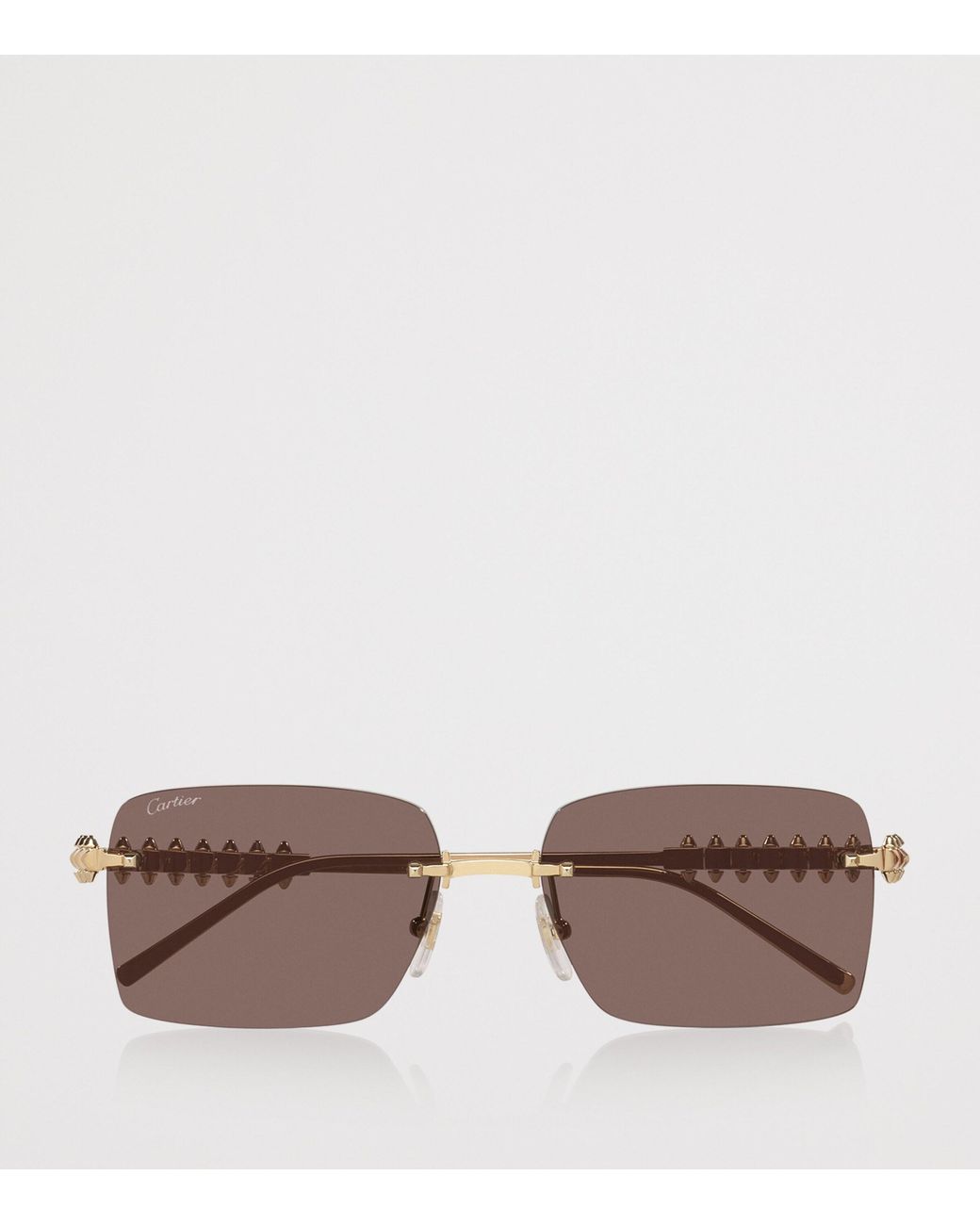 Cartier Pink Metal 06L001801 Rectangle Sunglasses