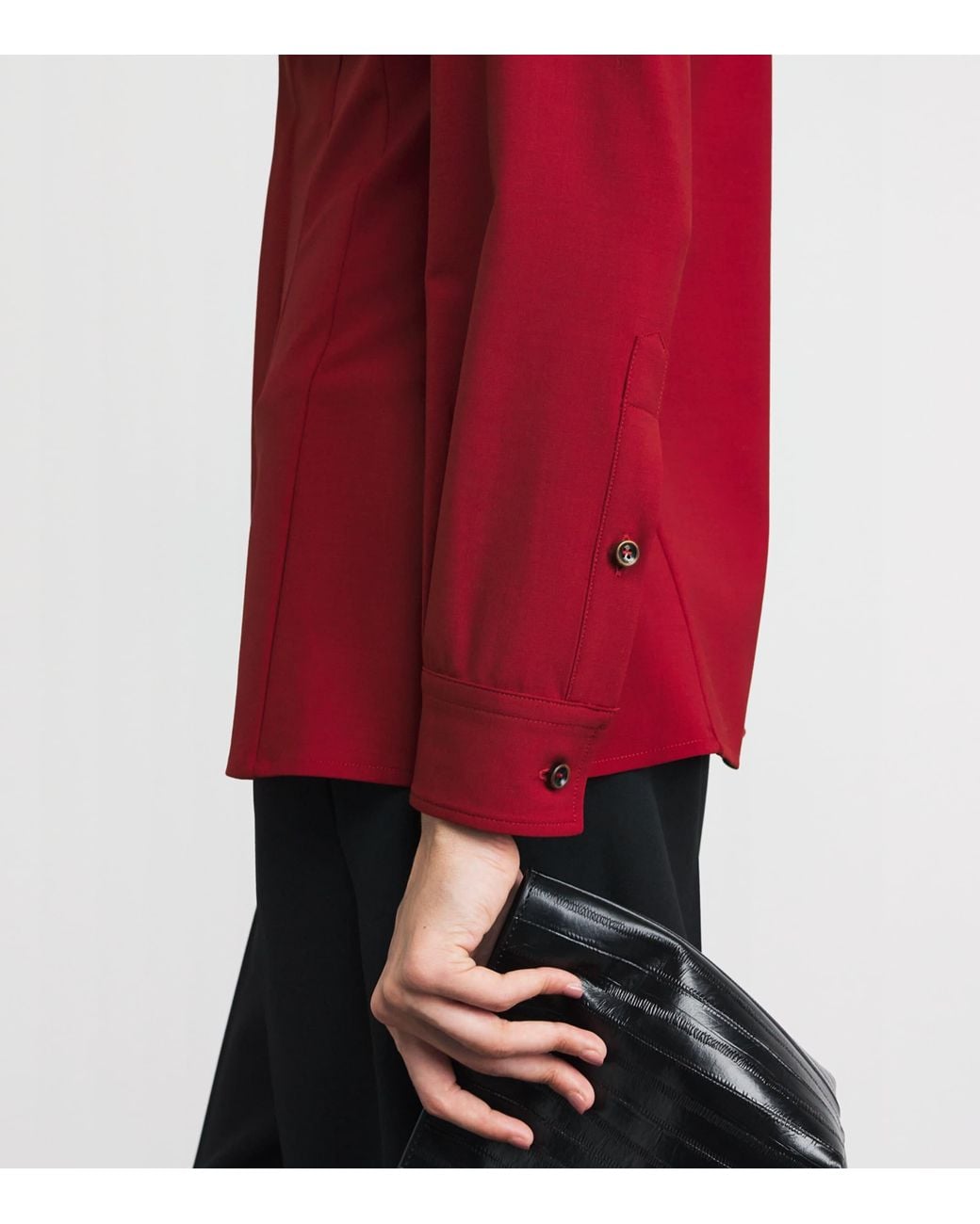 RETORI Red Virgin Wool Fitted Shirt