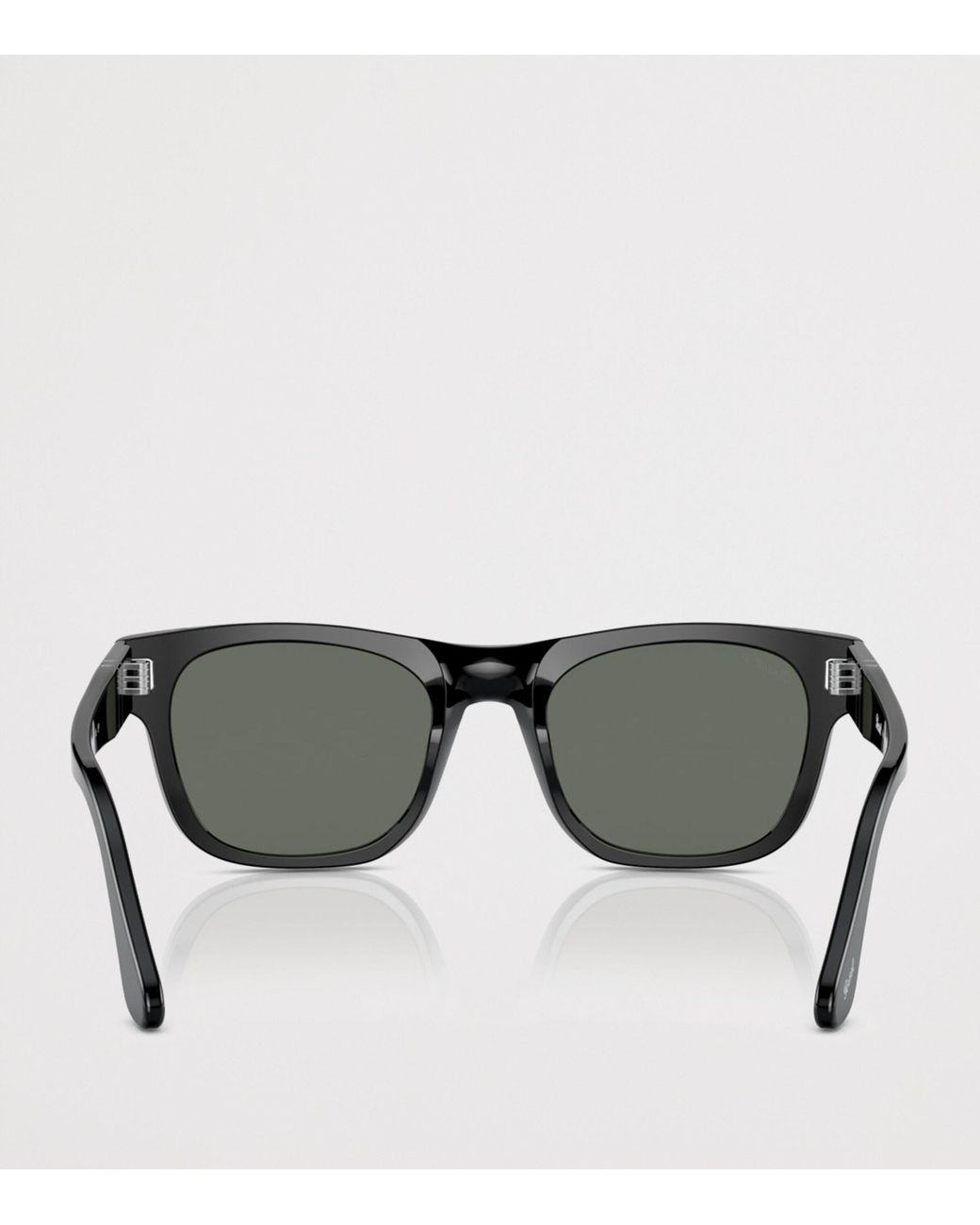 Persol Black Acetate Rectangle Sunglasses