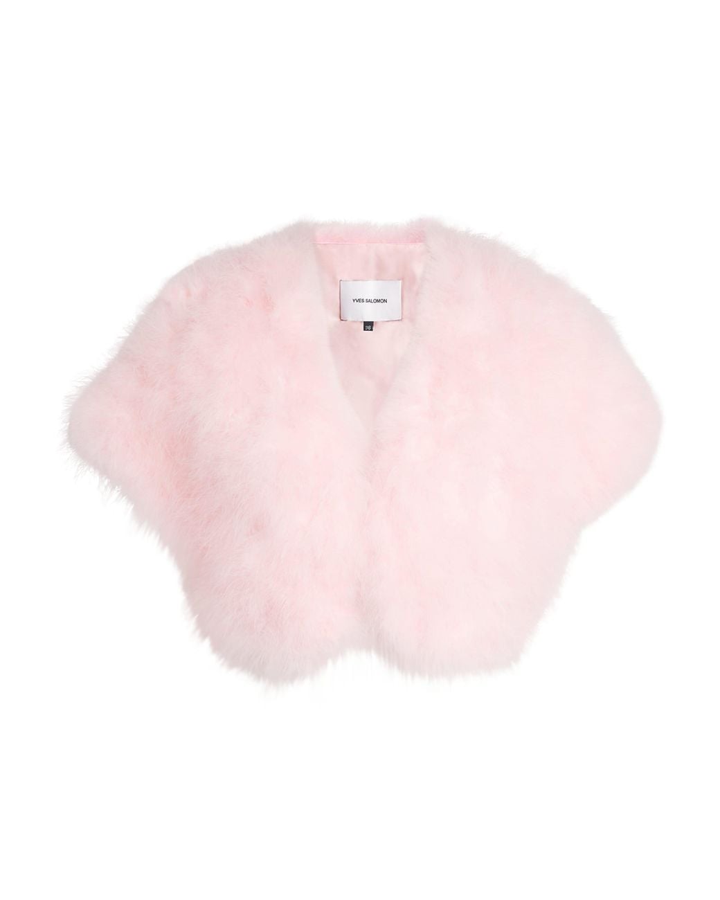Yves Salomon Pink Feather Bolero Jacket