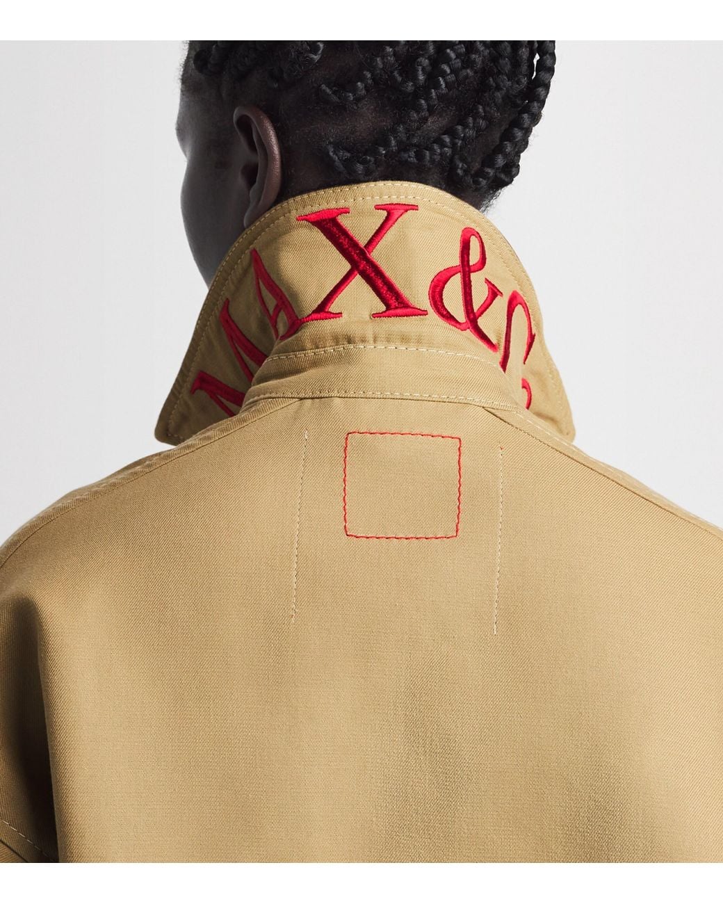 MAX&Co. Natural Water-Resistant Leather-Trim Jacket