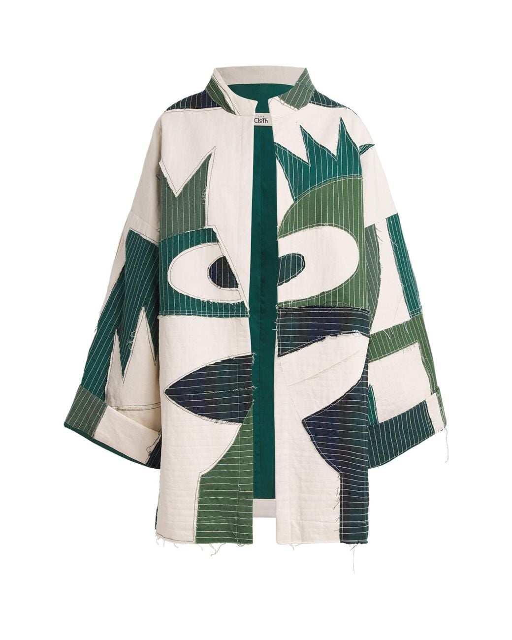 The Cloth Green Patchwork Moko Jumbie Jacket