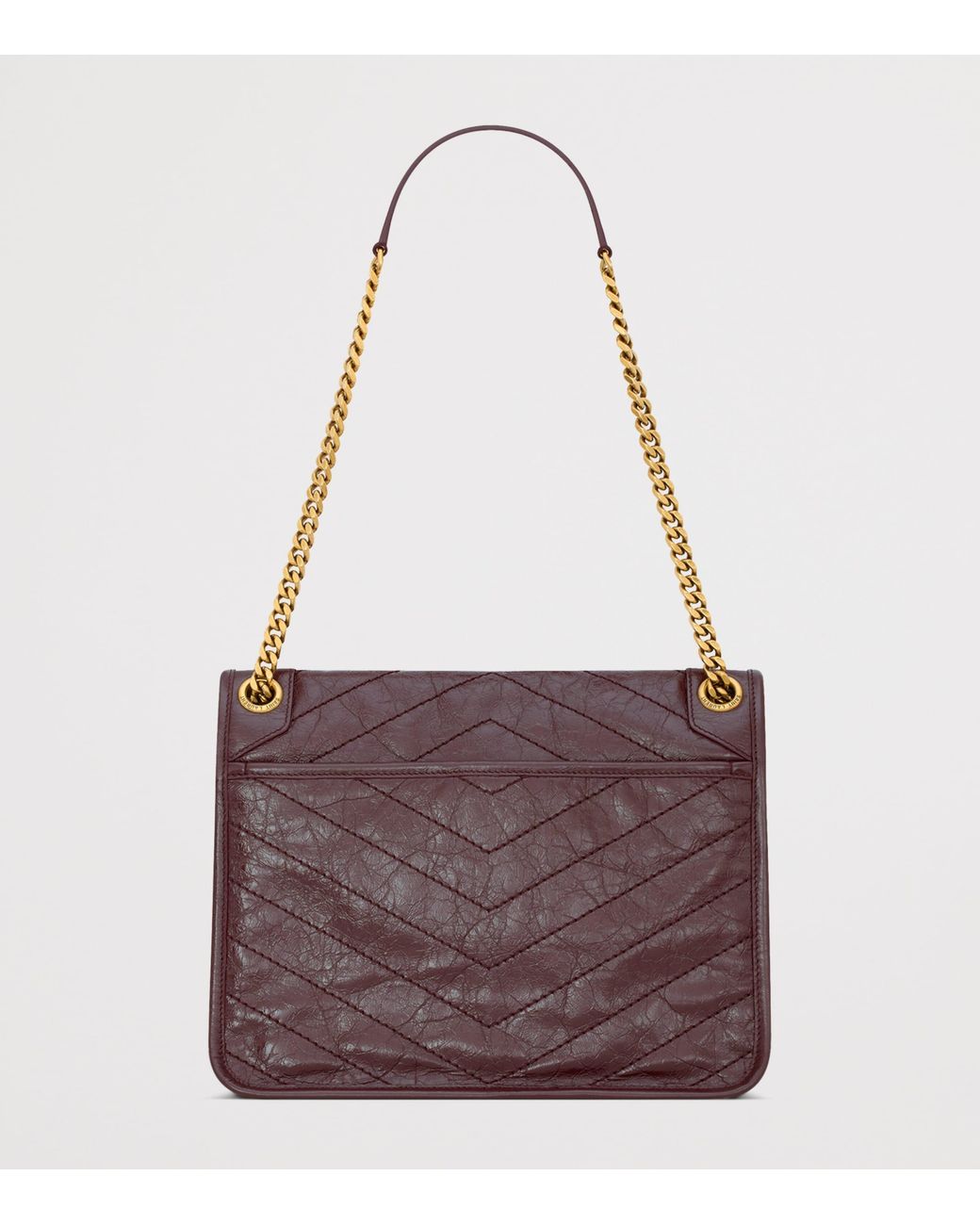 Saint Laurent Purple Medium Leather Niki Shoulder Bag