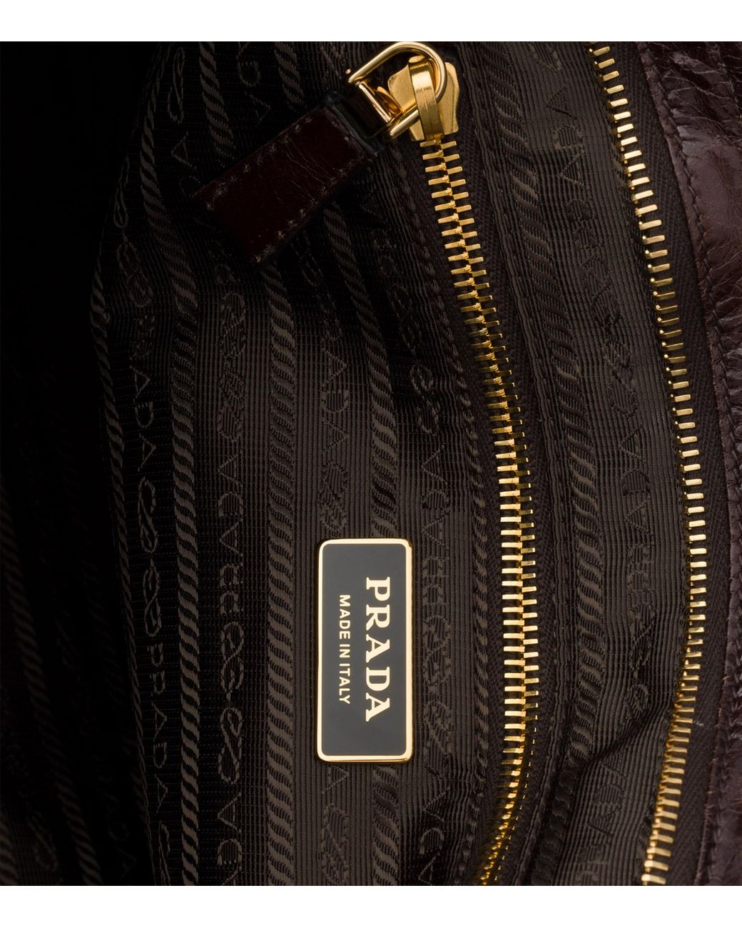 Prada Brown Extra Large Leather Bonnie Shoulder Bag