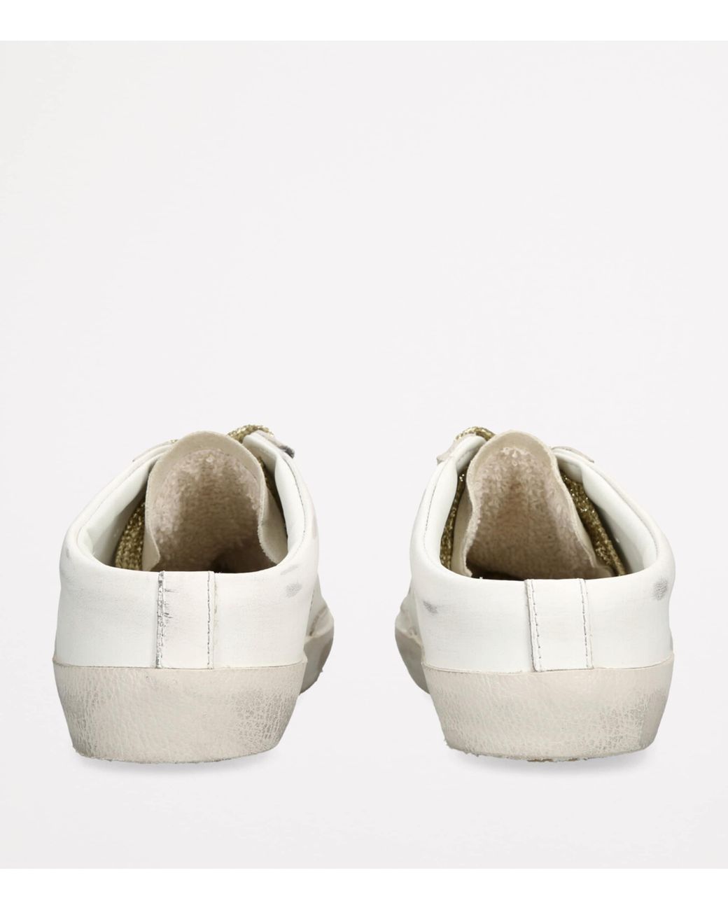 Golden Goose Deluxe Brand White Leather Super Star Sabot Low-Top Sneakers