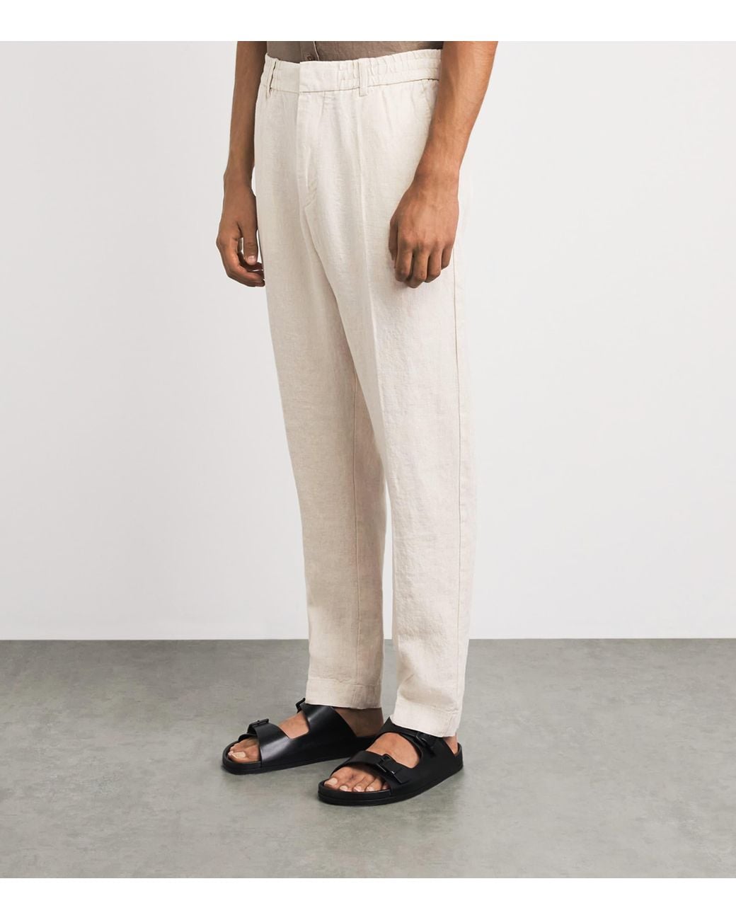 NN07 Natural Linen Billie Trousers for men