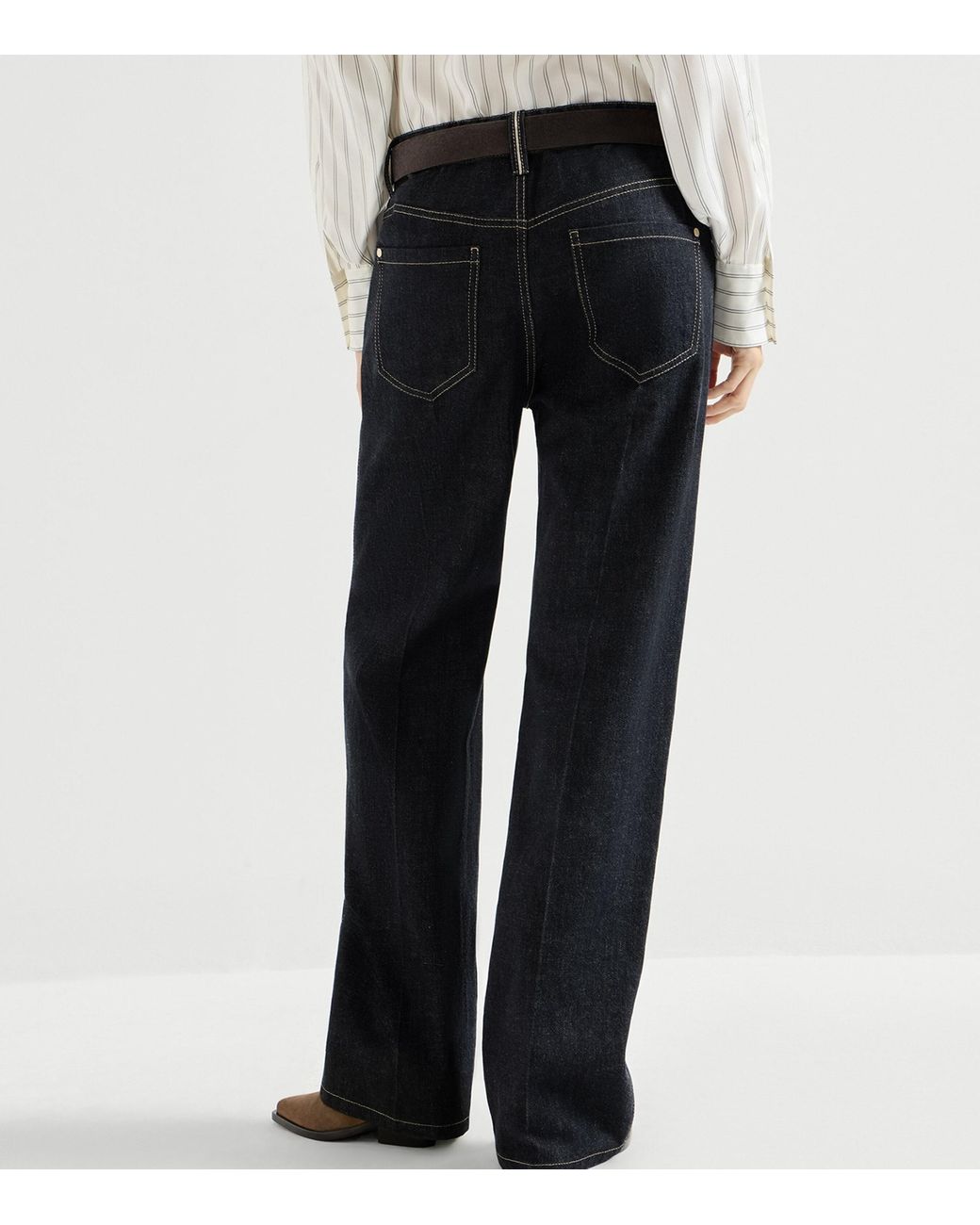 Brunello Cucinelli Blue No-Fade Loose Jeans