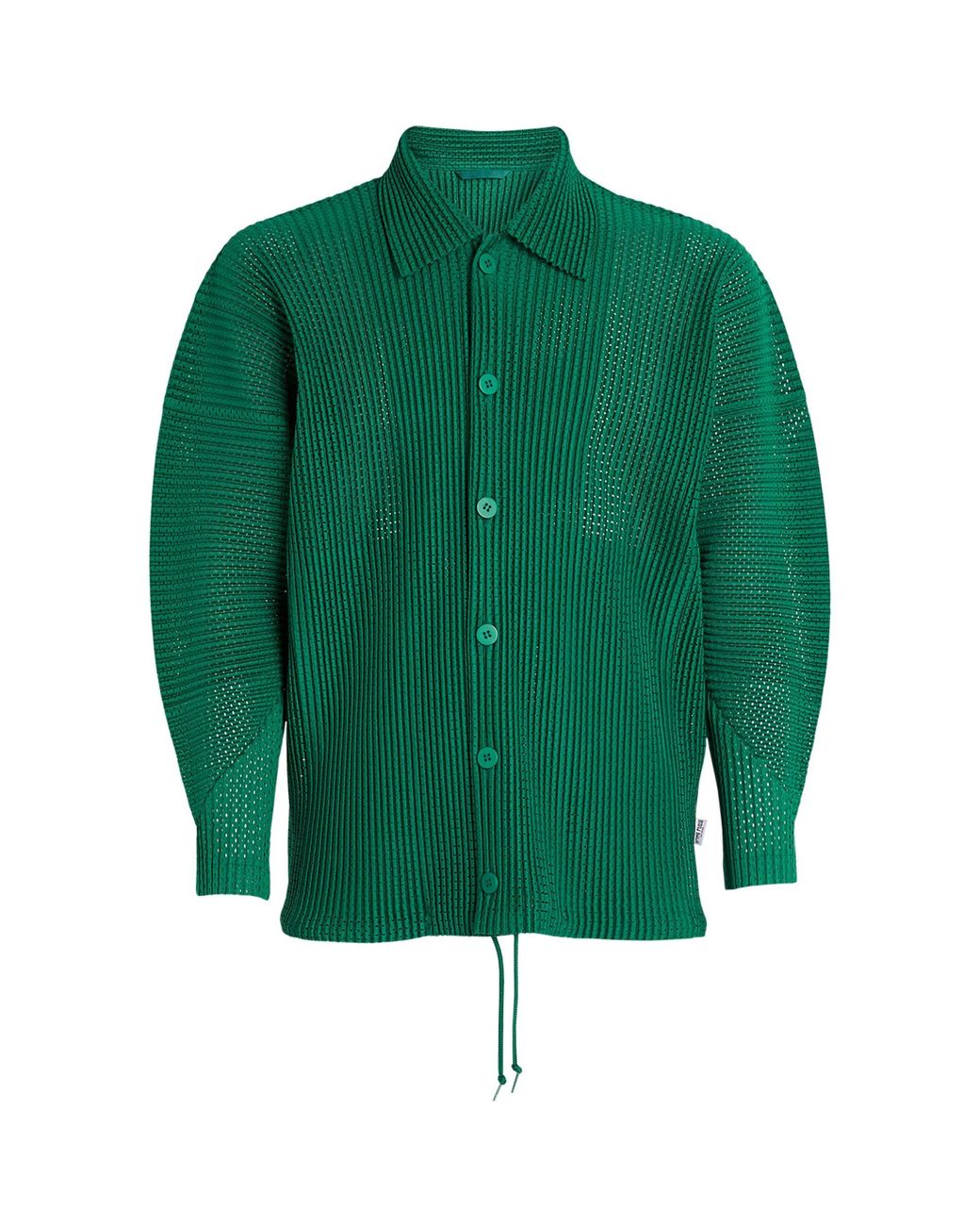 Homme PlissÃ© Issey Miyake Synthetic PlissÃ© Zip-up Jacket in Green for Men - Lyst