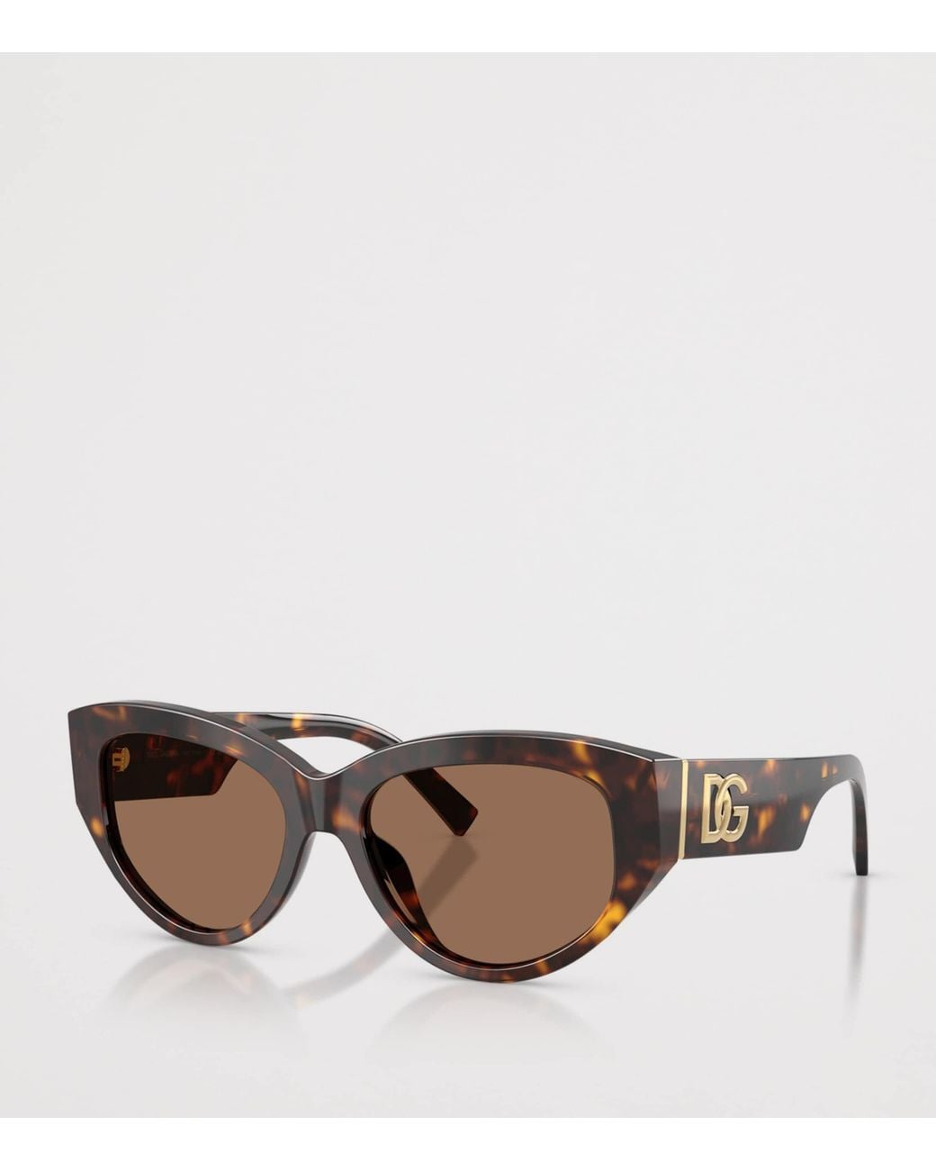 Dolce & Gabbana Brown Tortoiseshell Cat Eye Sunglasses