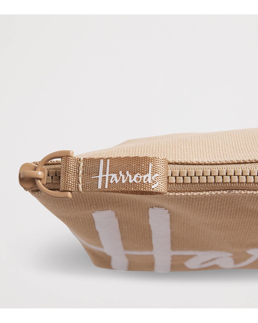 Harrods Natural Small Cotton Logo Cosmetic Bag