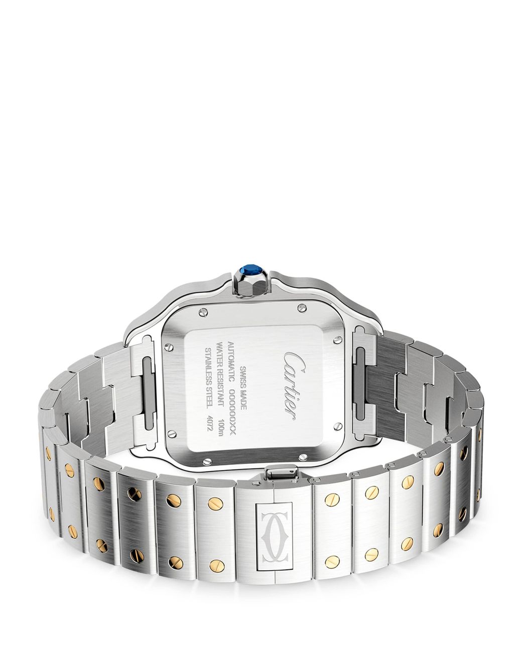Cartier White Stainless Steel And Santos De Watch for men