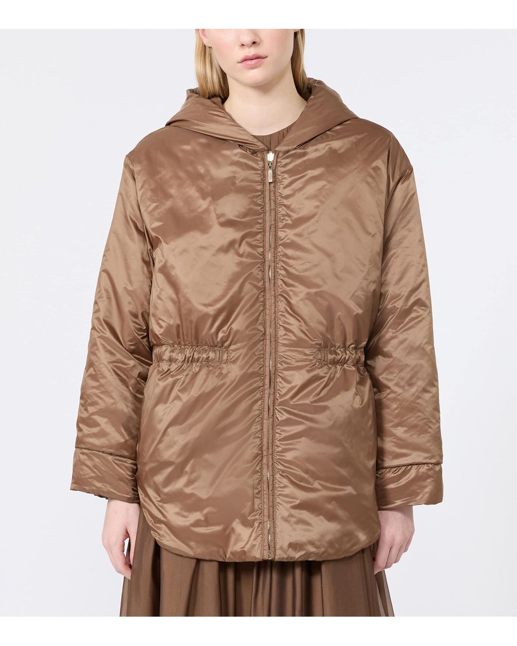 Max Mara Brown Water-Repellent Reversible Parka
