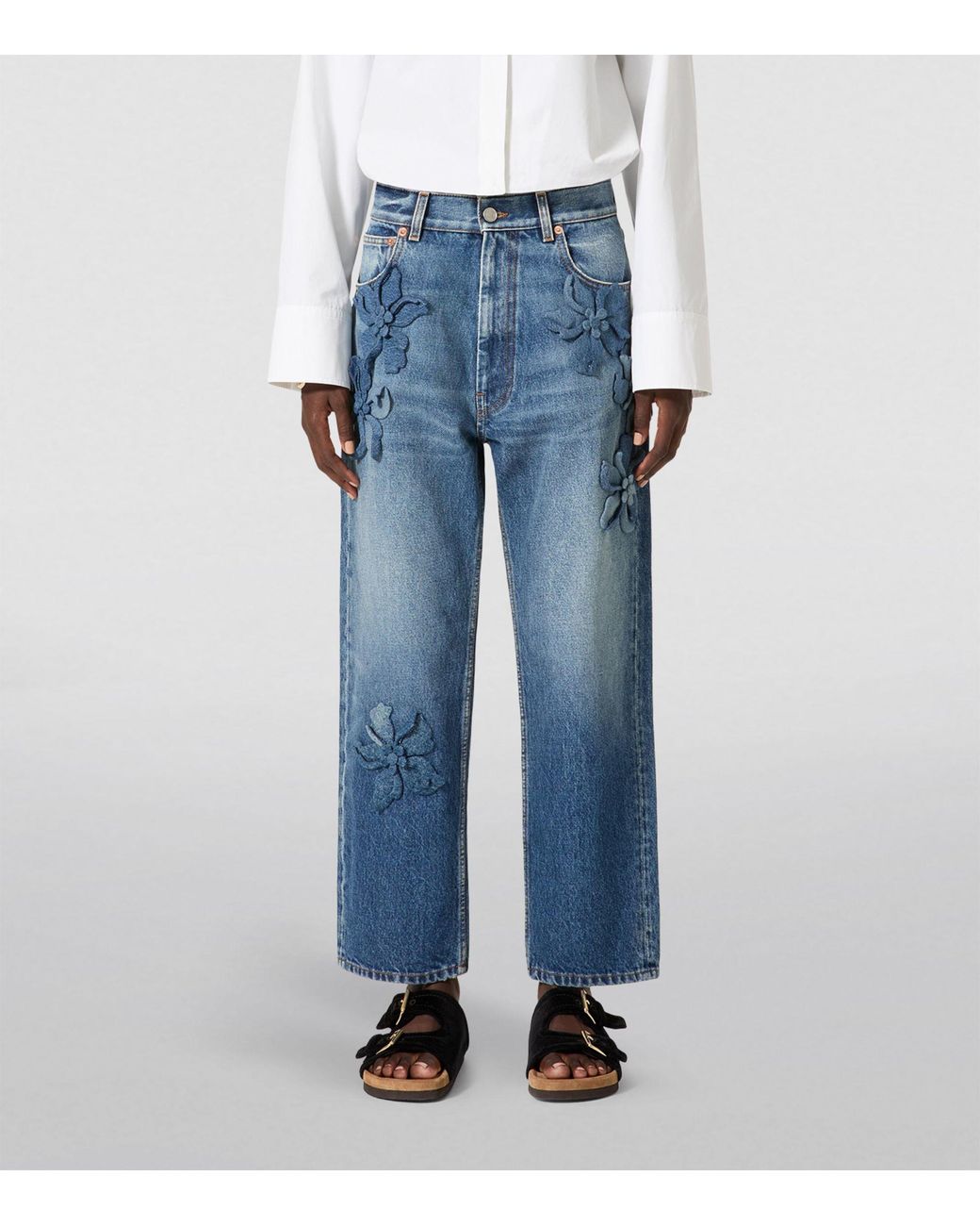 デニム・ジーパン VALENTINO Valentino Garavani floral jeans (6B0DD19X94V 558) VALENTINO Valentino Garavani floral jeans (6B0DD19X94V 558