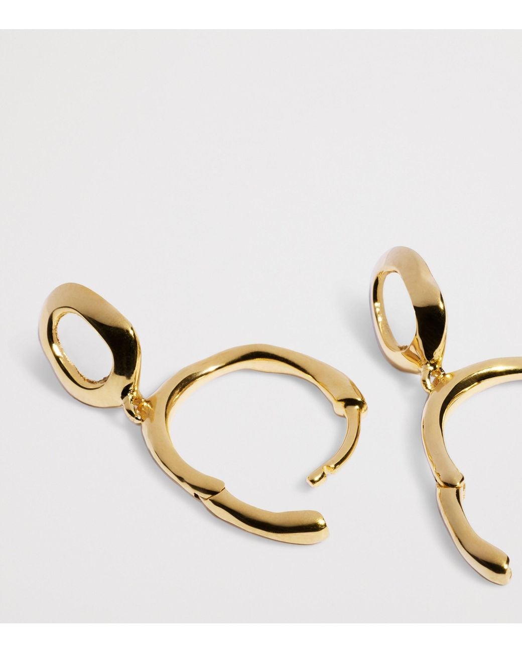 Monica Vinader Metallic Vermeil And Moonstone Odyssey Huggie Earrings
