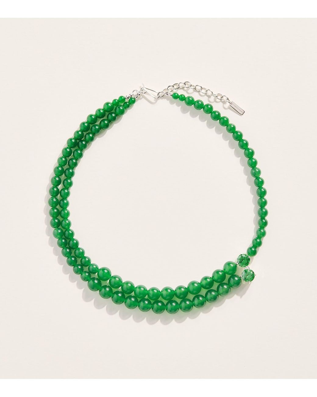 COMPLETEDWORKS Green Cubic Zirconia Beaded Necklace