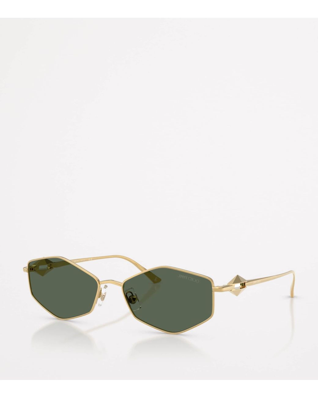 Jimmy Choo Green Wire Hexagonal Zoey Sunglasses