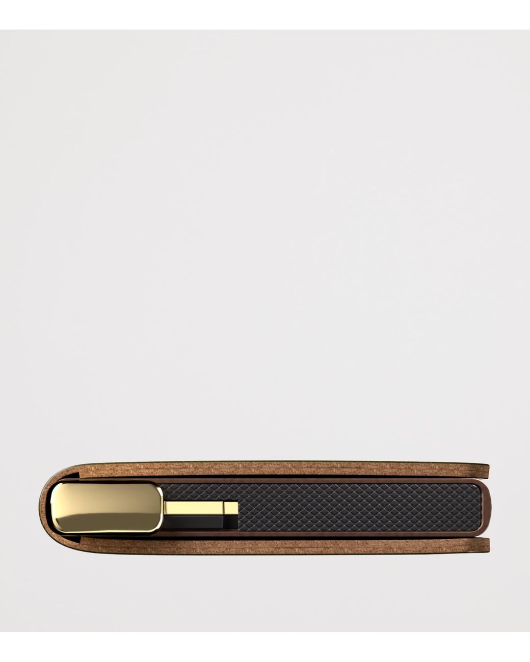 Secrid Brown Embossed Leather Slimwallet for men