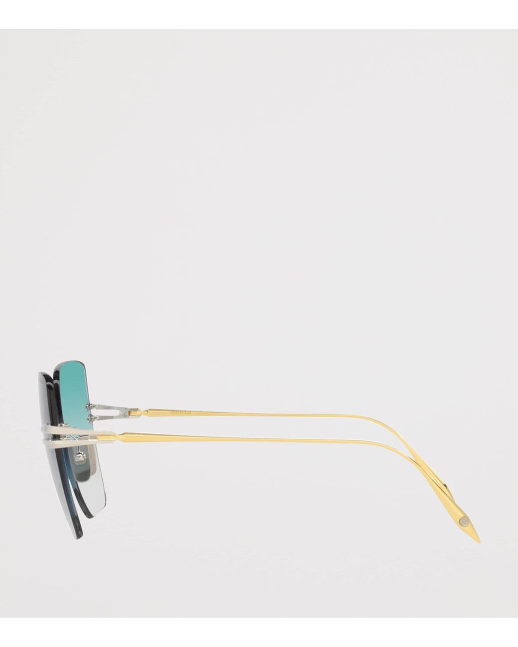 Dita Eyewear Green Rimless Square Embra Sunglasses