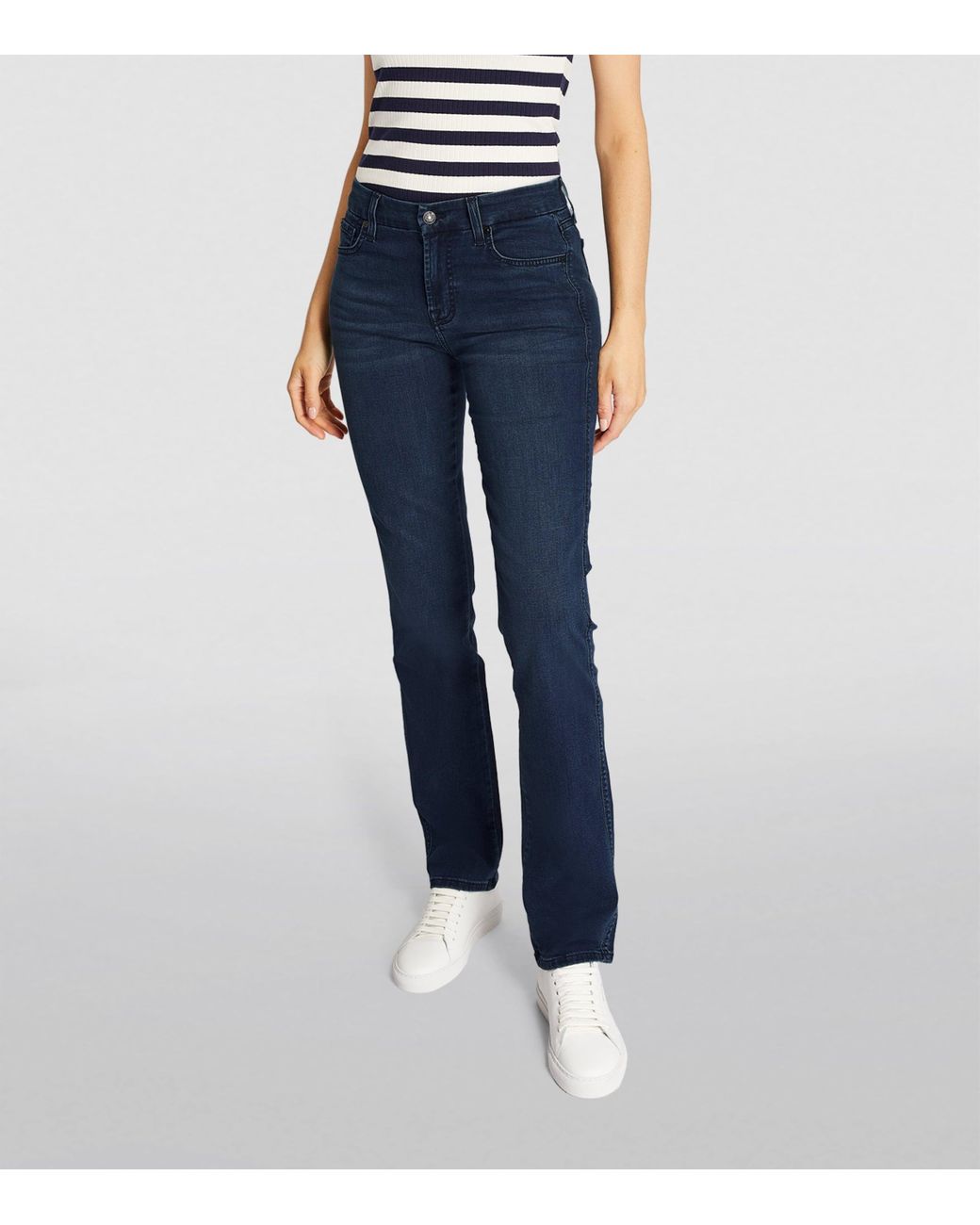 7 For All Mankind Blue Bair The Straight Jeans