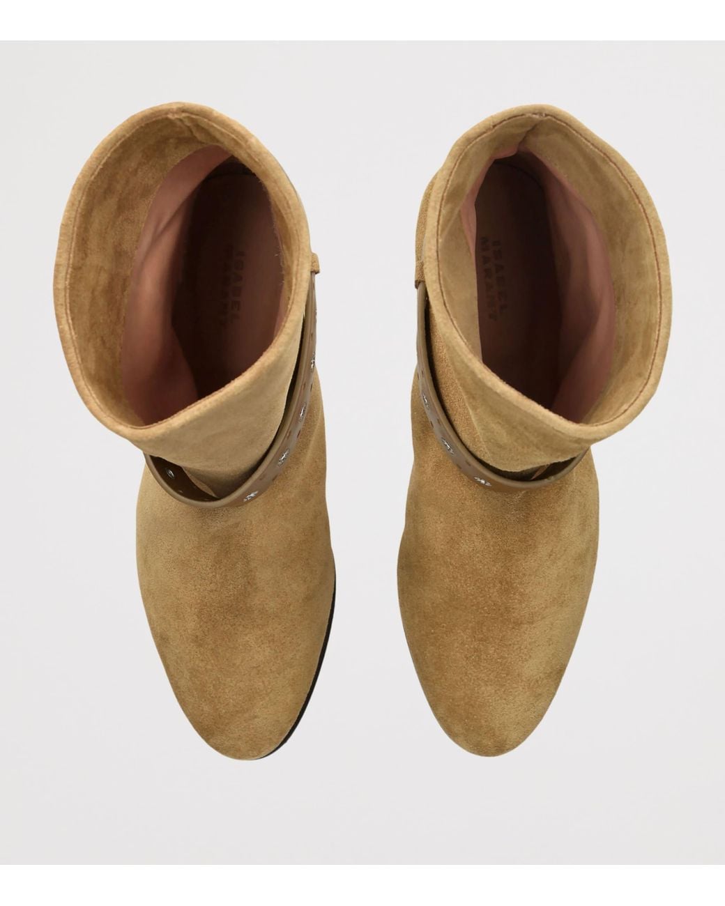 Isabel Marant Natural Suede Reena Ankle Boots