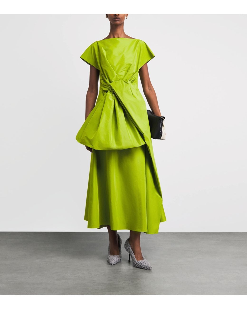 roksanda green dress Crepe Draped Nila Midi in QTY:190