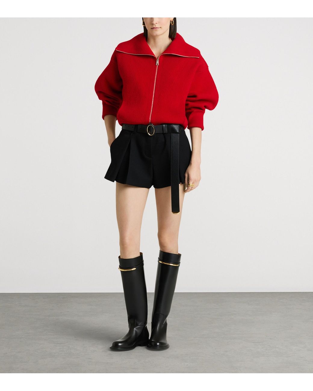 Givenchy Black Leather Knee-High Riding Boots